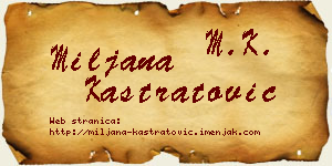 Miljana Kastratović vizit kartica
